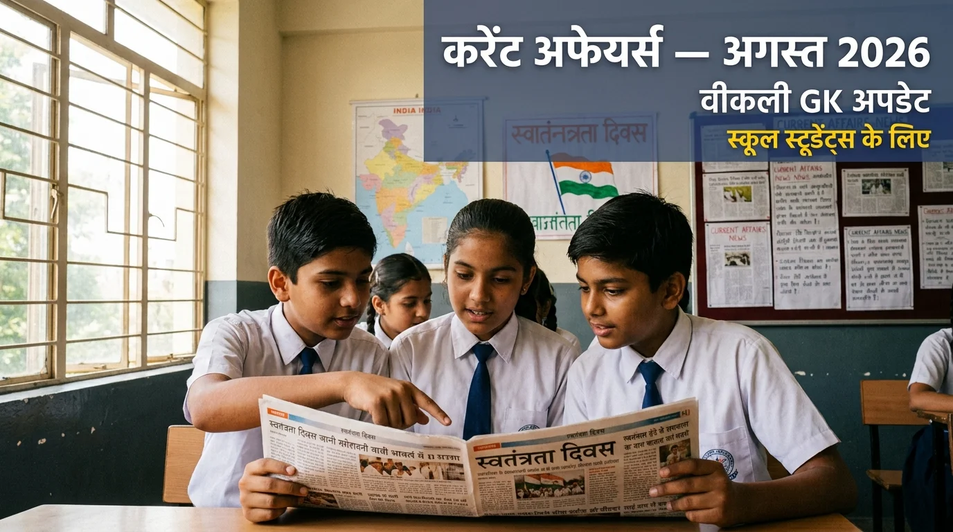August 2026 Current Affairs weekly GK update for school students - national sports day independence day