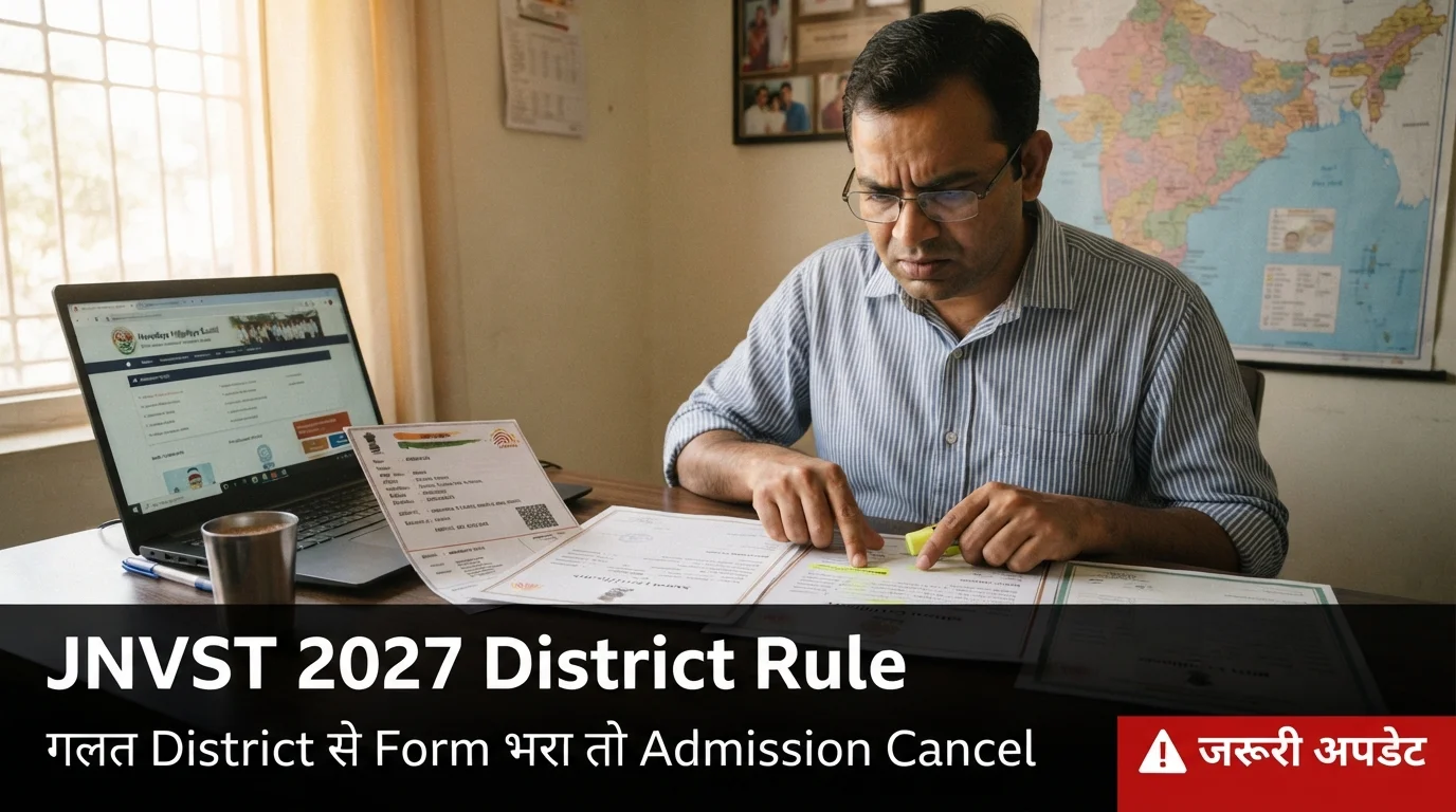 JNVST 2027 New District Boundary Rule - Navodaya admission district eligibility resident certificate verification